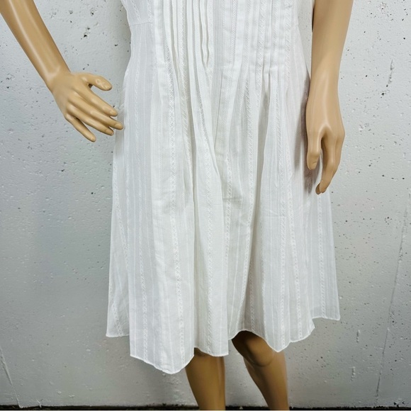 CeCe size Small White Lined Boho Peasant Dress NEW - Picture 2 of 10